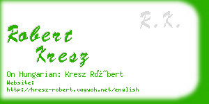 robert kresz business card